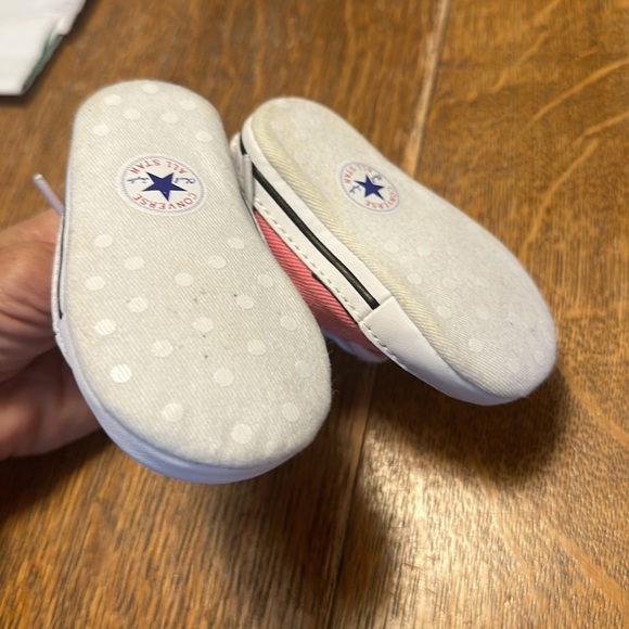 Converse All Star Pink infant High Top Sneaker/Slippers Sz 2 Month - Picture 3 of 4